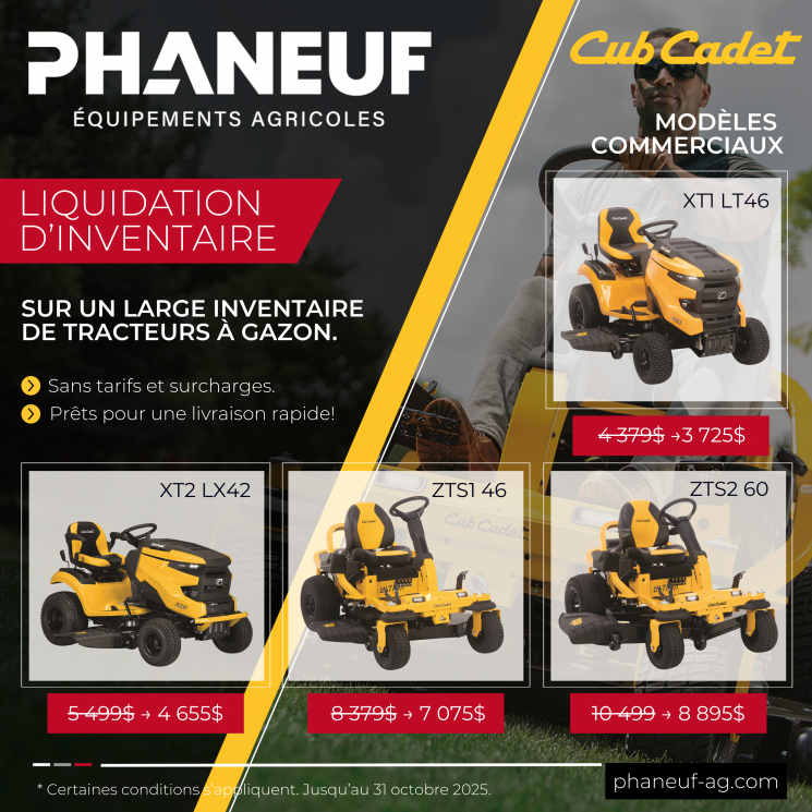 Cub Cadet : Liquidation d’inventaire